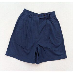 Allison Smith Vintage Women's Shorts Size 10 Blue High Rise Pleated Mom